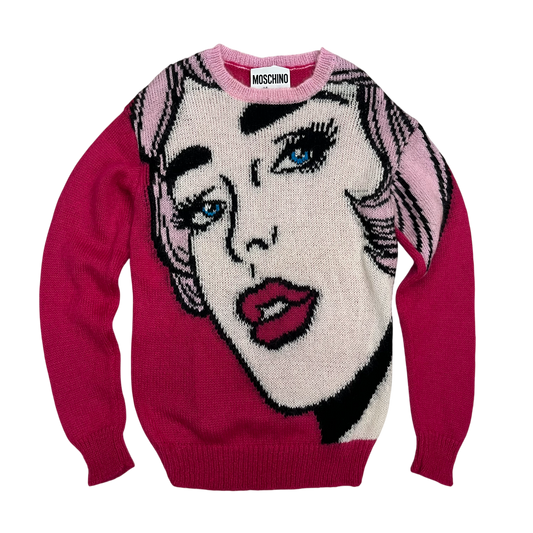 MOSCHINO Sweater SIZE unknown Lady's Shocking Pink Rank (B)