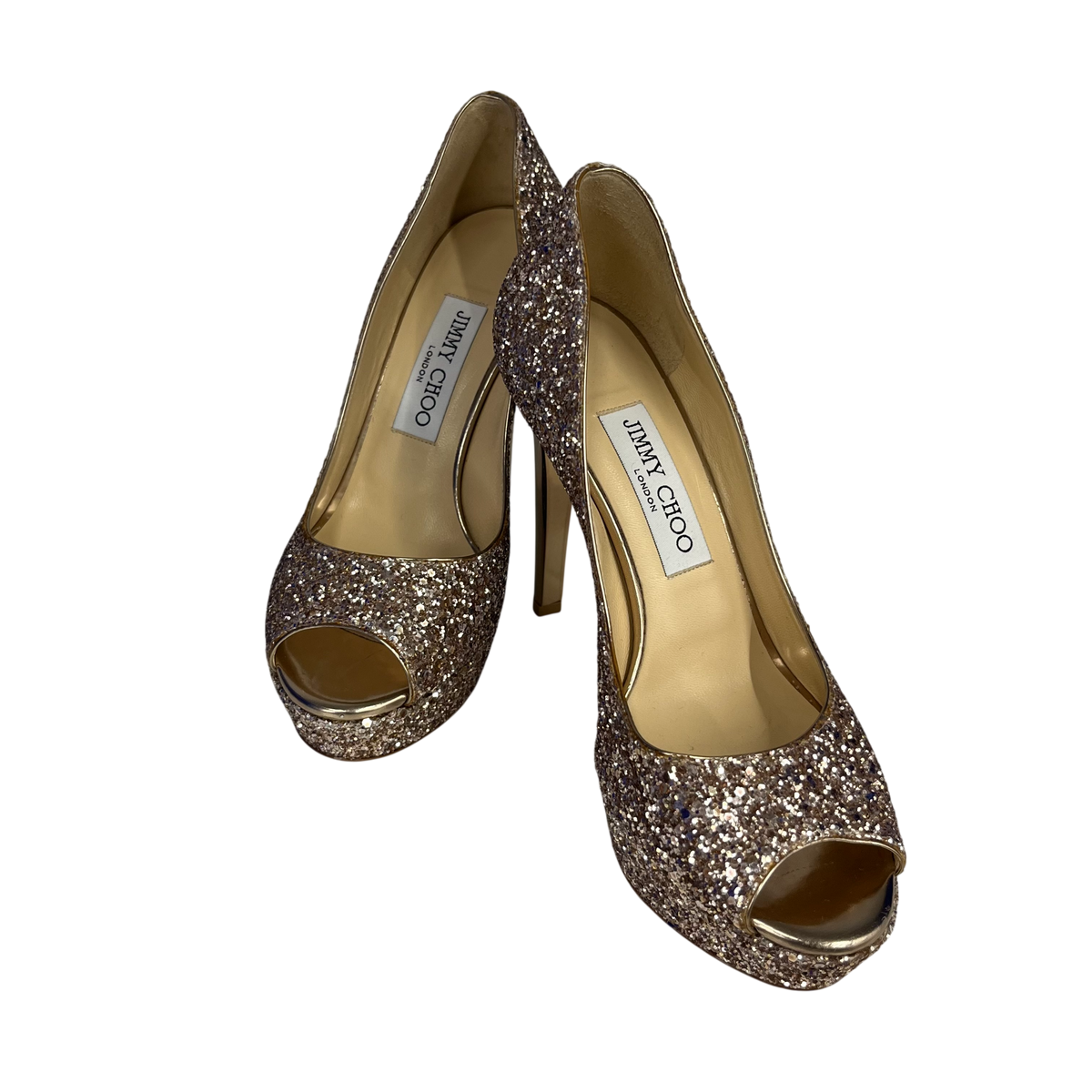 JIMMY CHOO High Heels Pumps 37 Lady's Gold Rank (A)