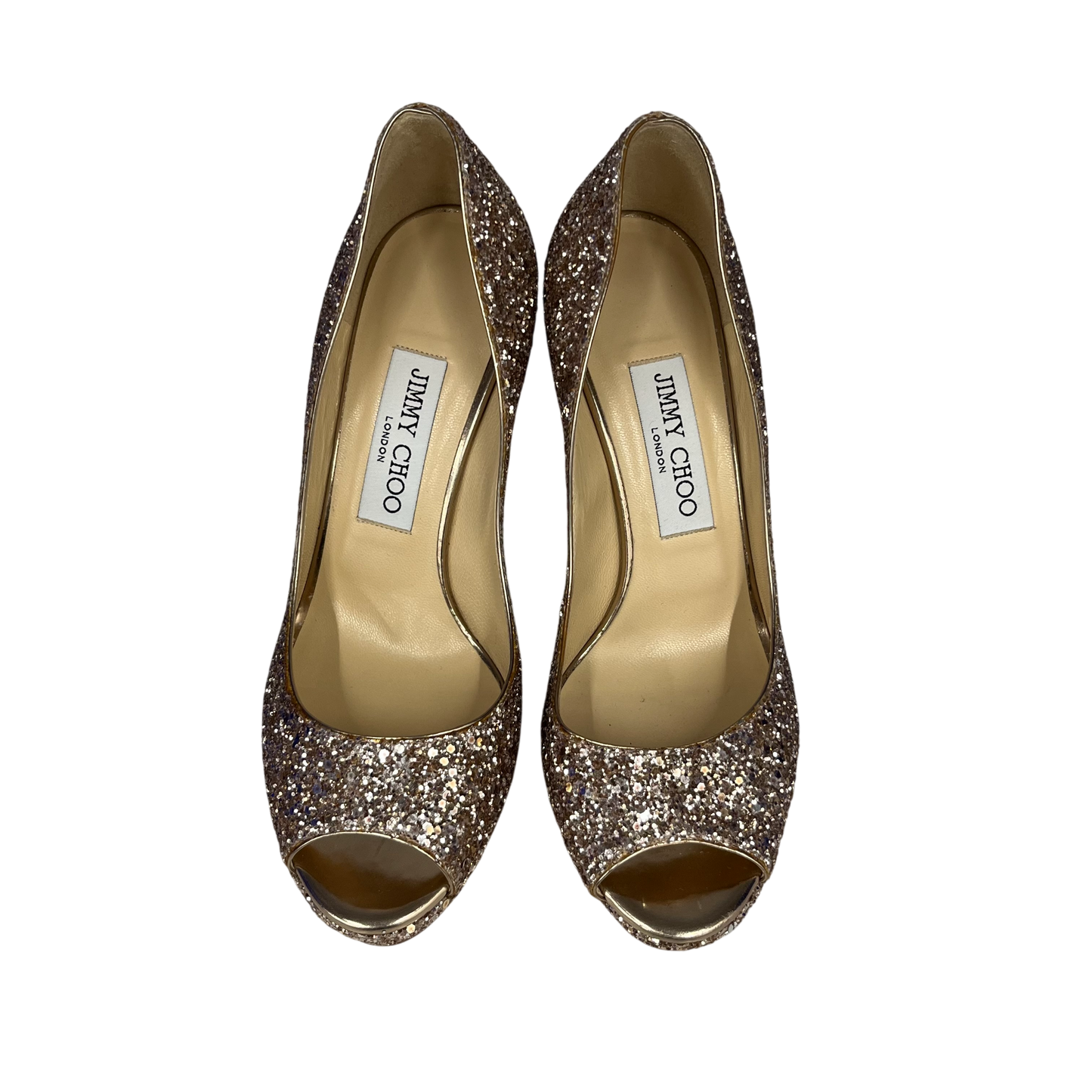JIMMY CHOO High Heels Pumps 37 Lady's Gold Rank (A)