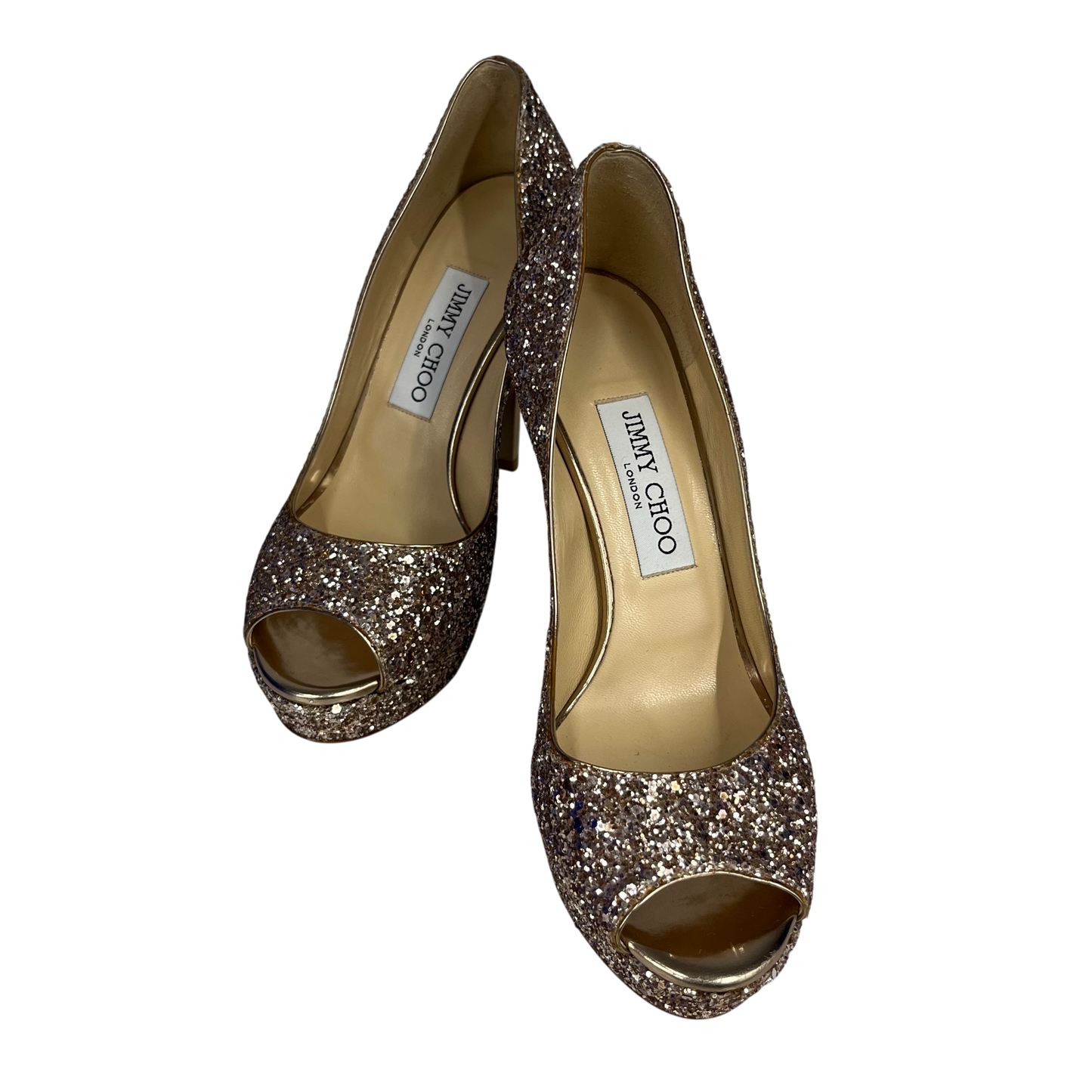 JIMMY CHOO High Heels Pumps 37 Lady's Gold Rank (A)