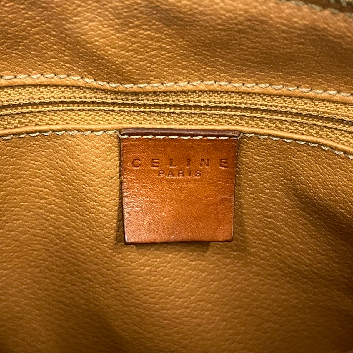 CELINE Mini Boston Bag VINTAGE Rank (B) Brown Scratch MC98/2