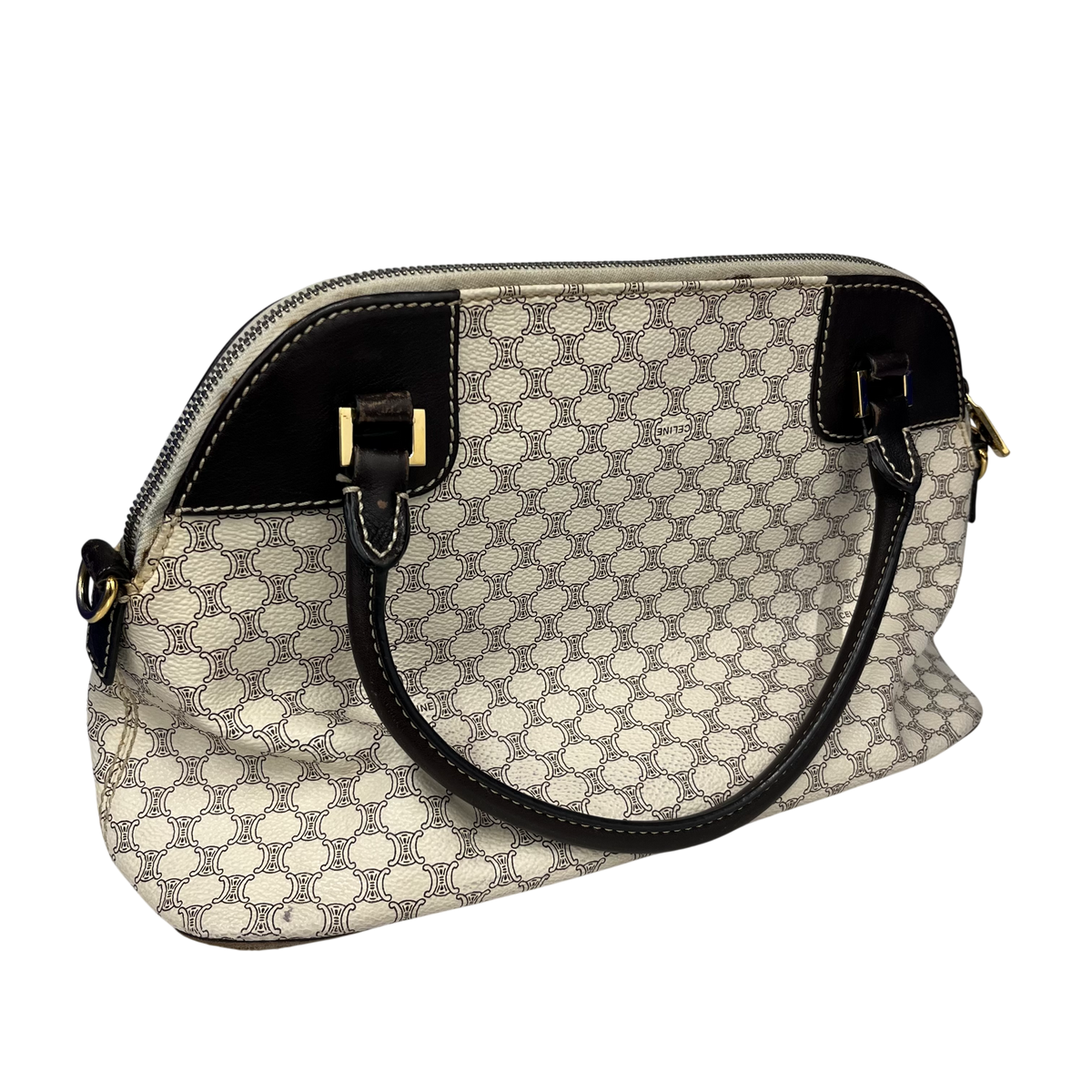 CELINE 2WAY Shoulder Bag Rank (BC) Beige Scratch/Stain SA 00/46