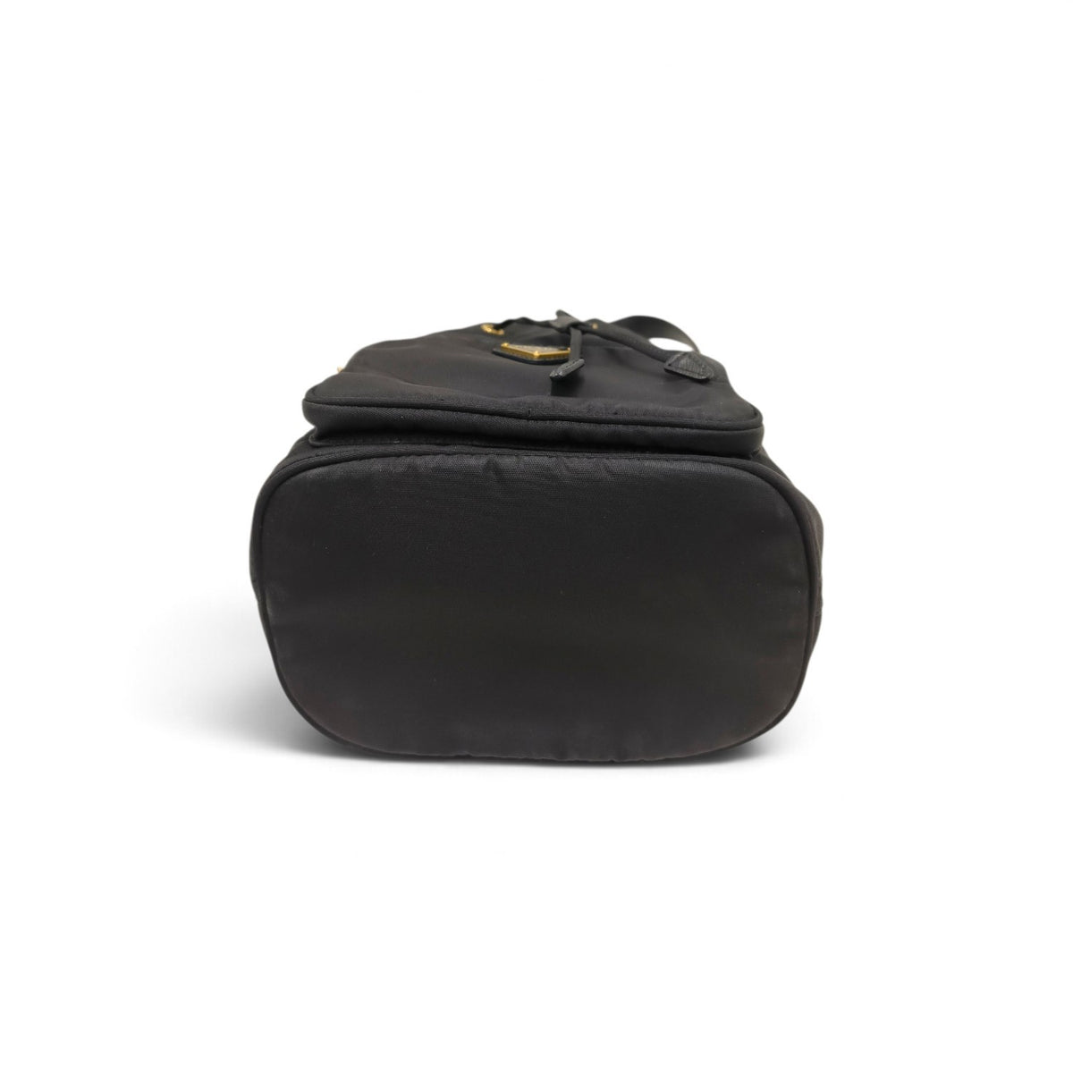 PRADA 2WAY Bag 1BH038 Black And Gold 42 Duet Re-Nylon bucket Rank B