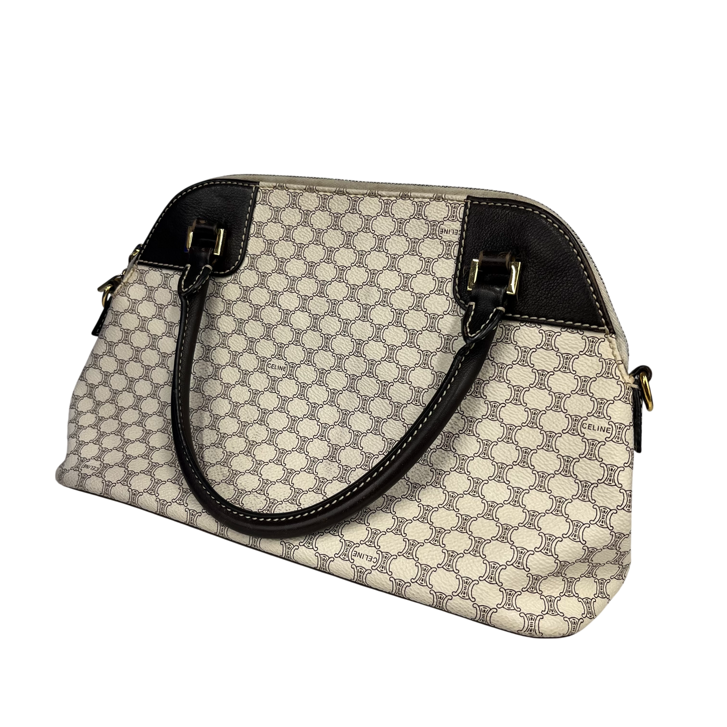 CELINE 2WAY Shoulder Bag Rank (BC) Beige Scratch/Stain SA 00/46