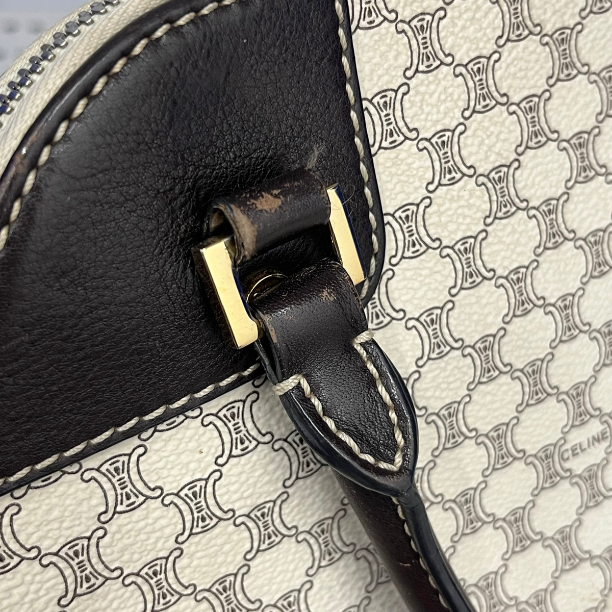 CELINE 2WAY Shoulder Bag Rank (BC) Beige Scratch/Stain SA 00/46