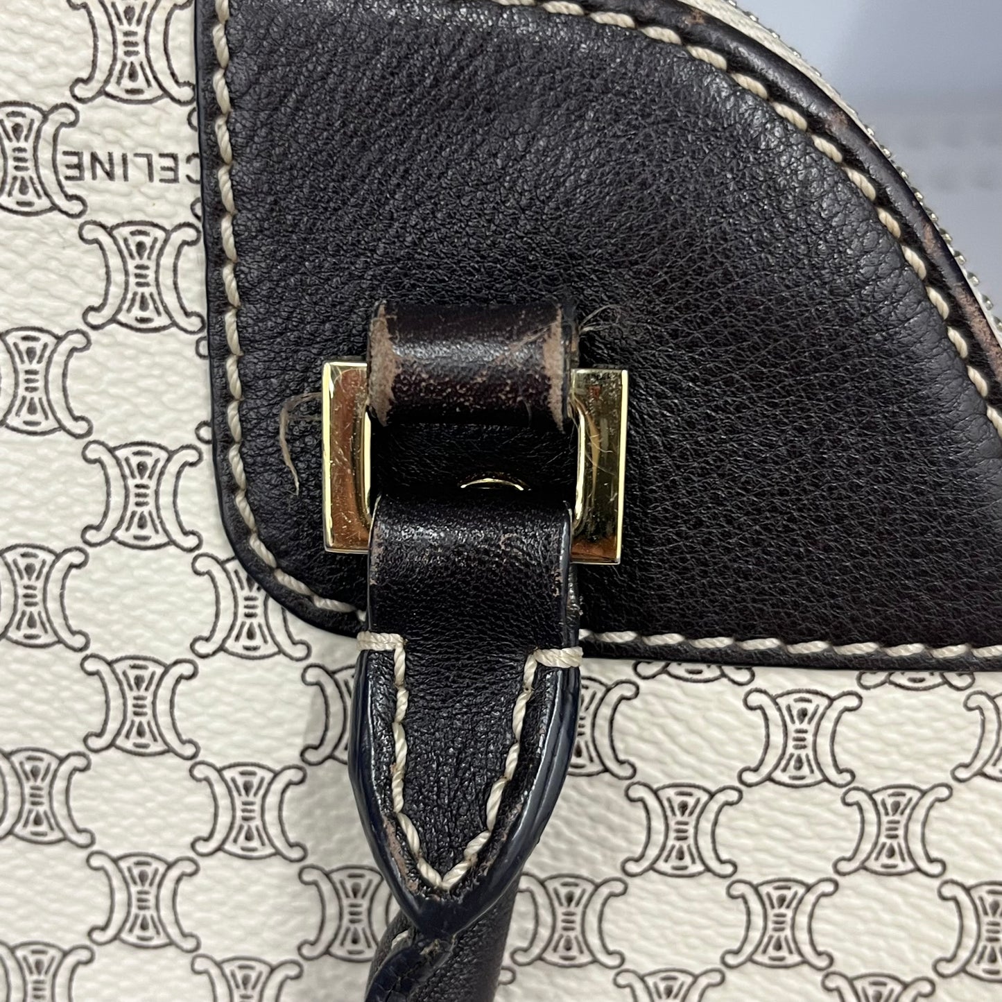 CELINE 2WAY Shoulder Bag Rank (BC) Beige Scratch/Stain SA 00/46