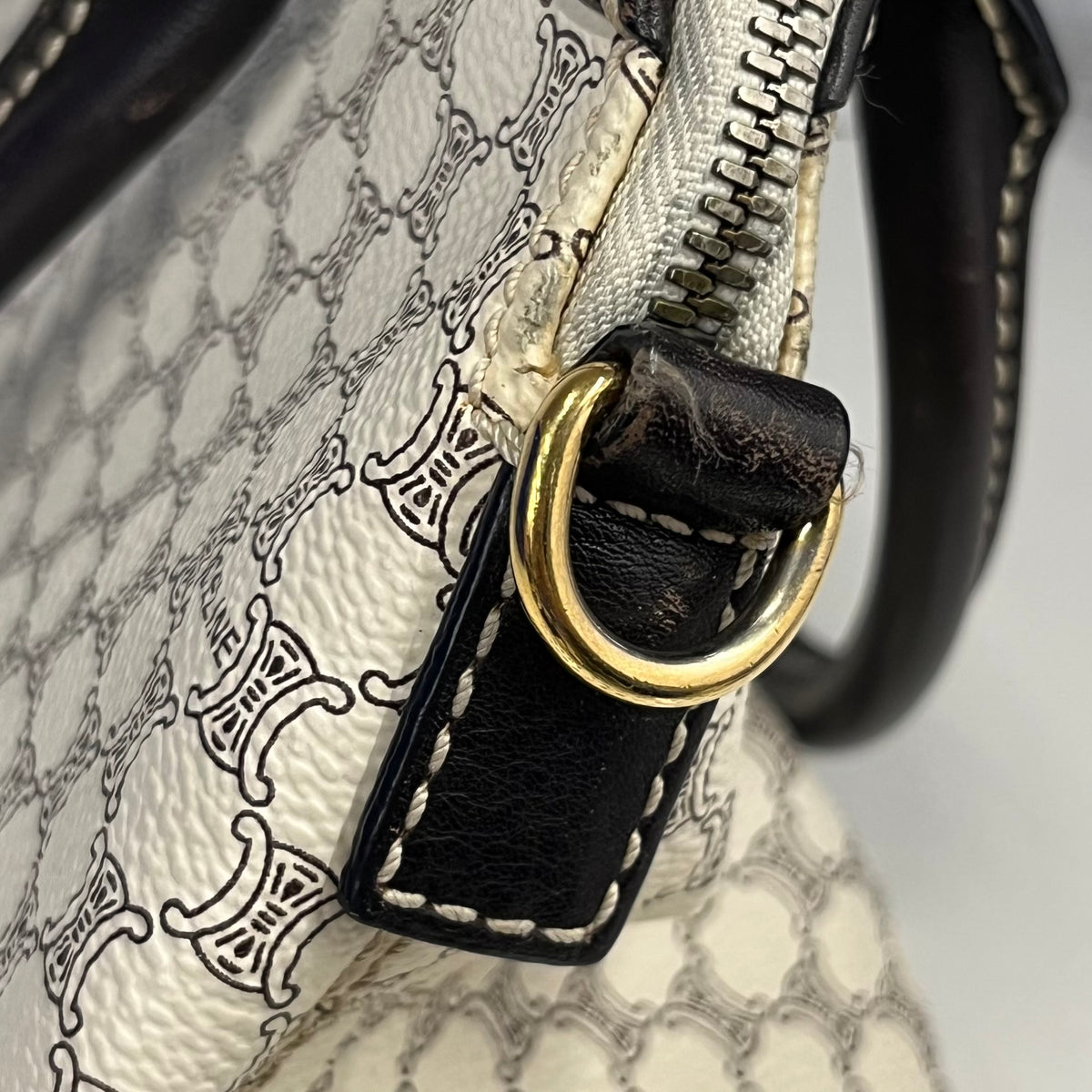 CELINE 2WAY Shoulder Bag Rank (BC) Beige Scratch/Stain SA 00/46