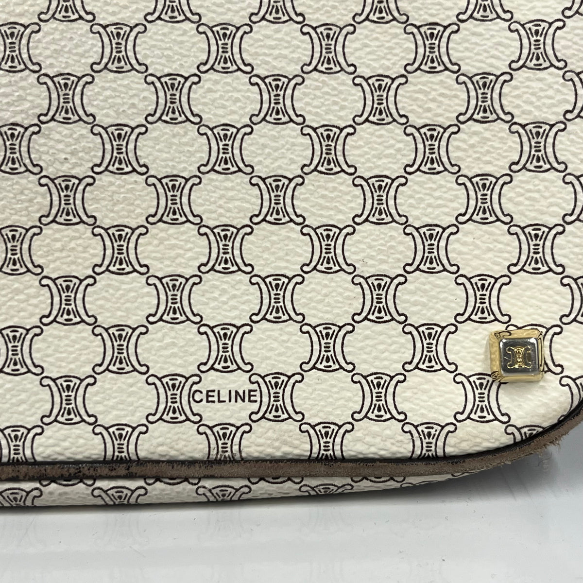 CELINE 2WAY Shoulder Bag Rank (BC) Beige Scratch/Stain SA 00/46