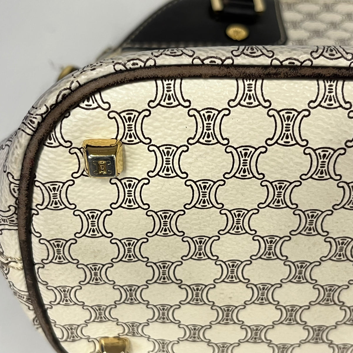 CELINE 2WAY Shoulder Bag Rank (BC) Beige Scratch/Stain SA 00/46