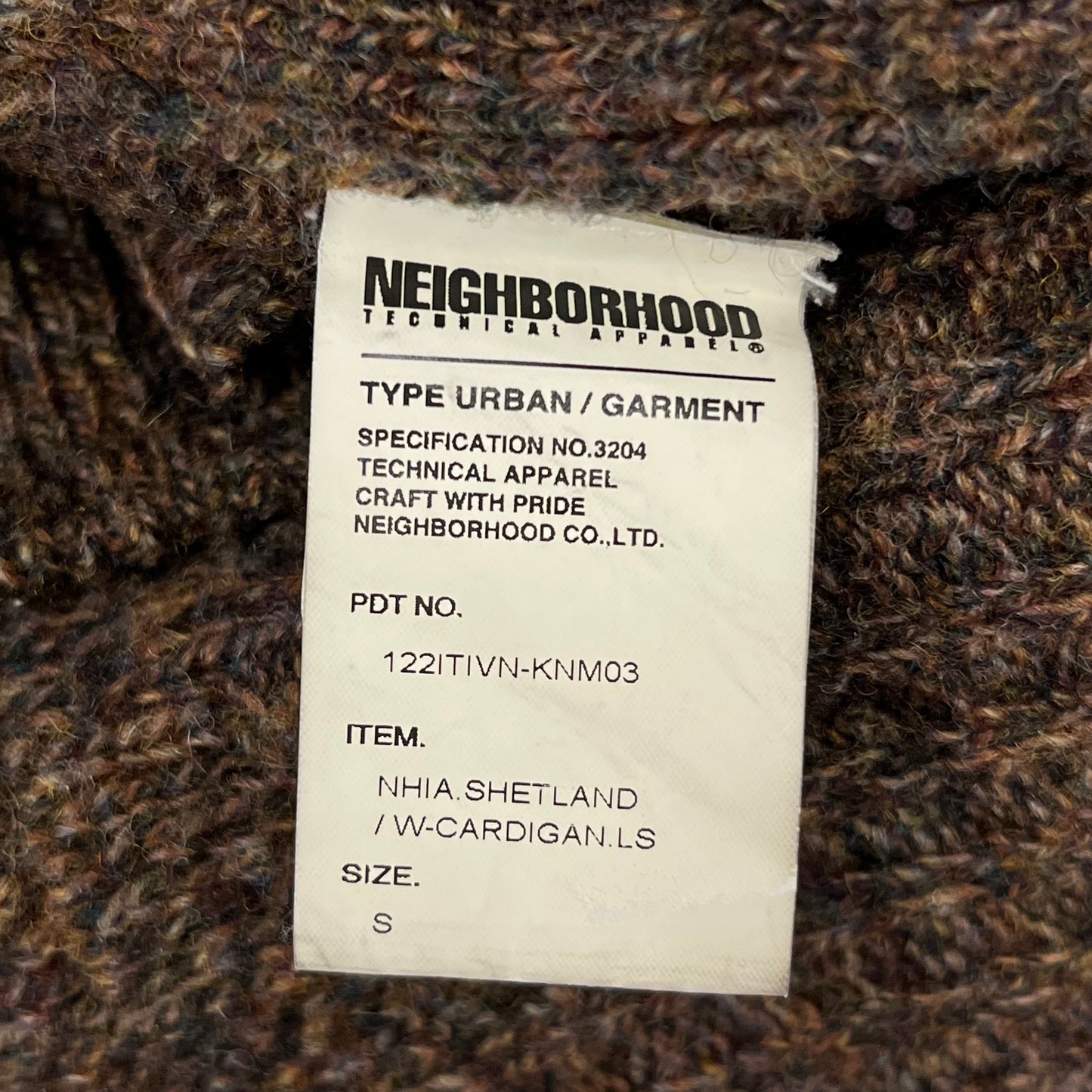 NEIGHBORHOOD Cardigan 36 Lady's Brown Rank (B) 122ITIVN-KNM03