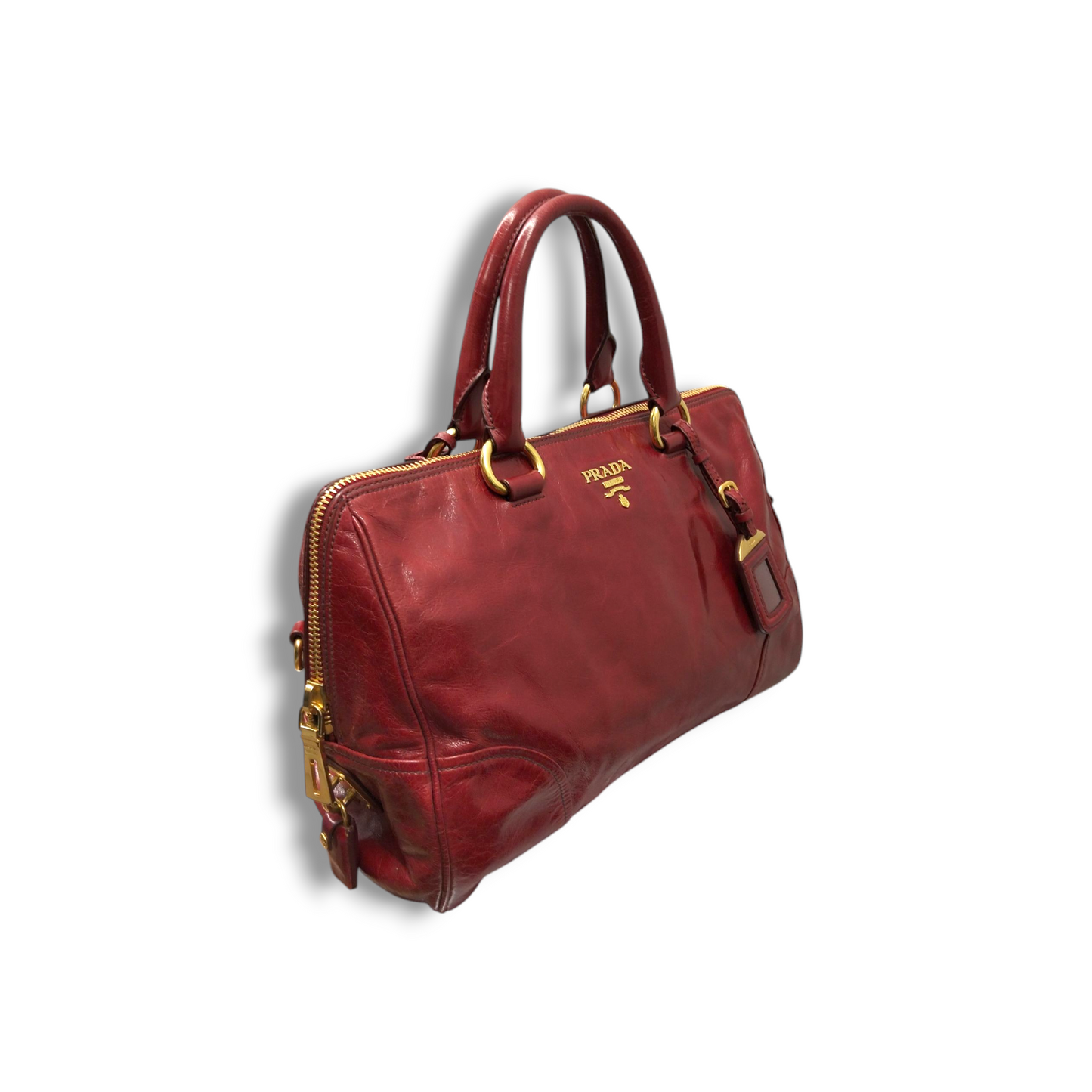 PRADA Handbag BL0821 Red 173 Rank B