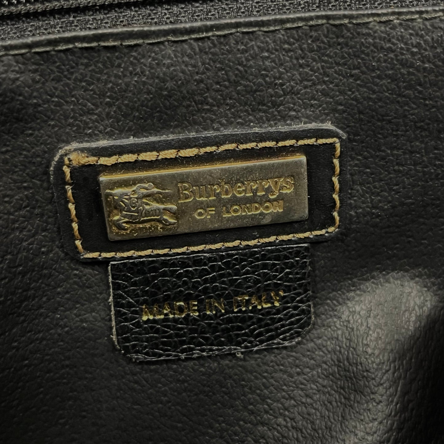 BURBERRY Handbag Rank (B) Brown And Black Scratch VINTAGE CHECK ALMA