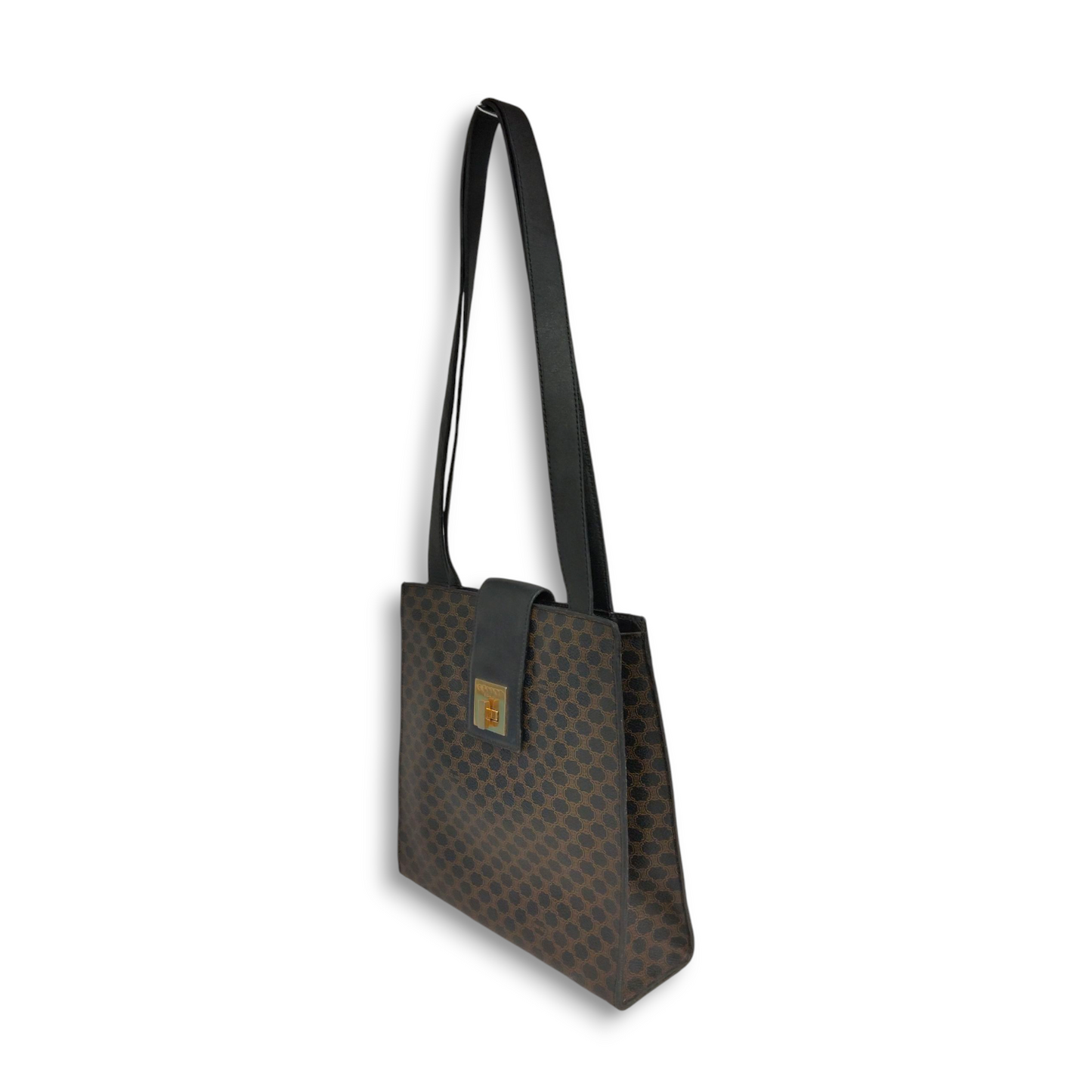 CELINE Shoulder Bag Brown And Black MC98/1 vintage Rank B