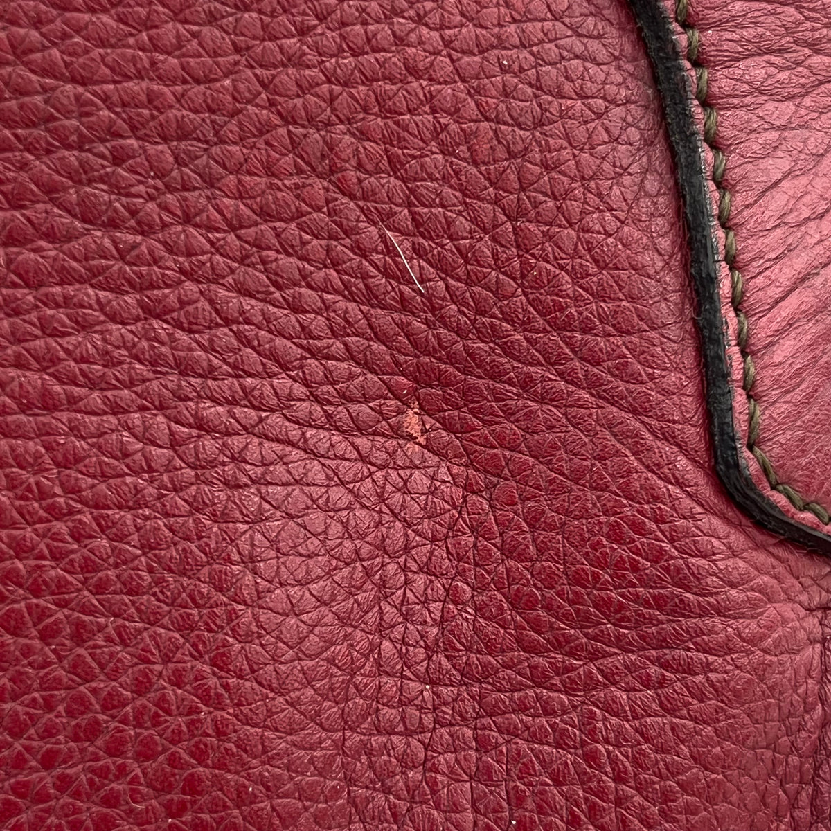 Cartier Handbag Rank (B) Burgundy Scratch