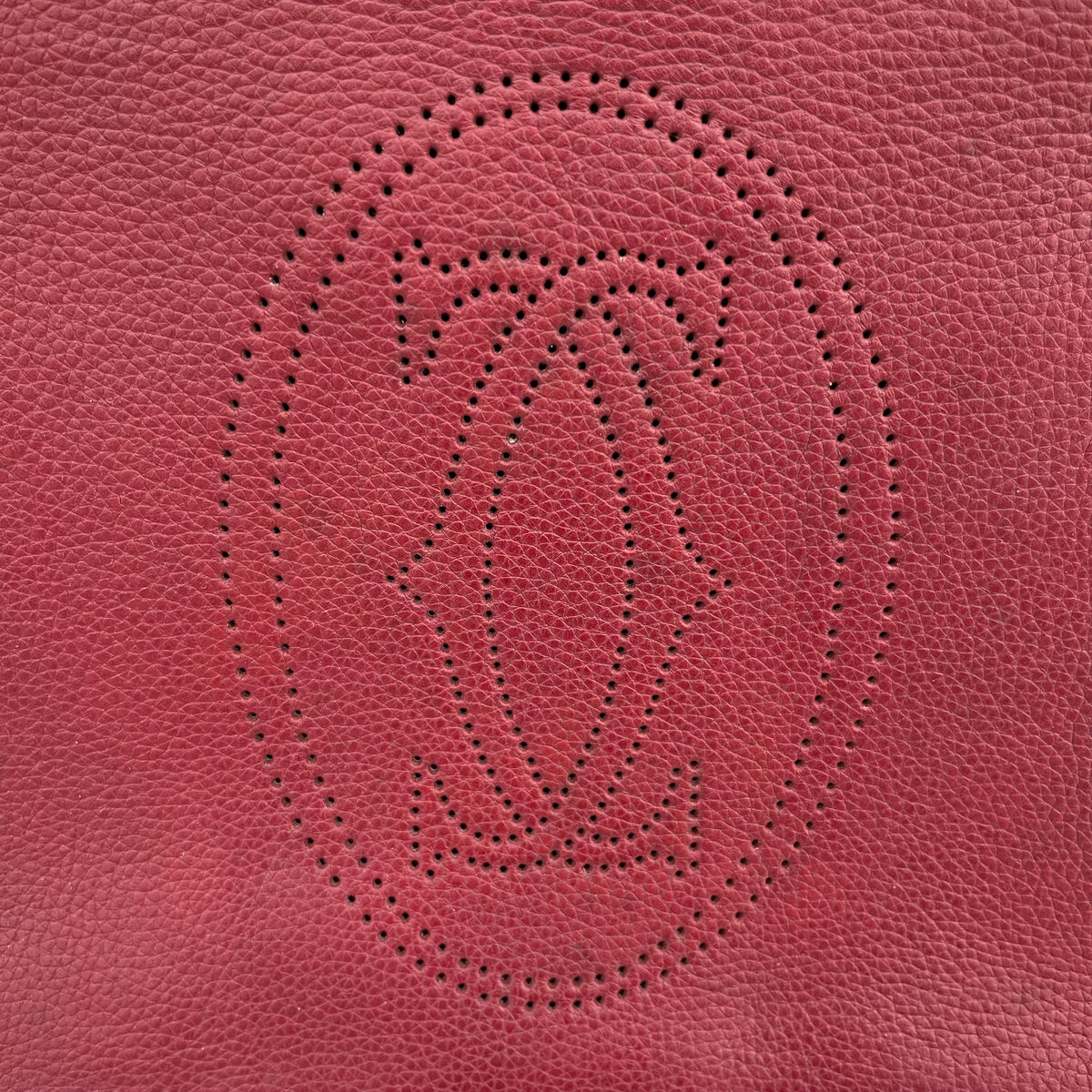 Cartier Handbag Rank (B) Burgundy Scratch