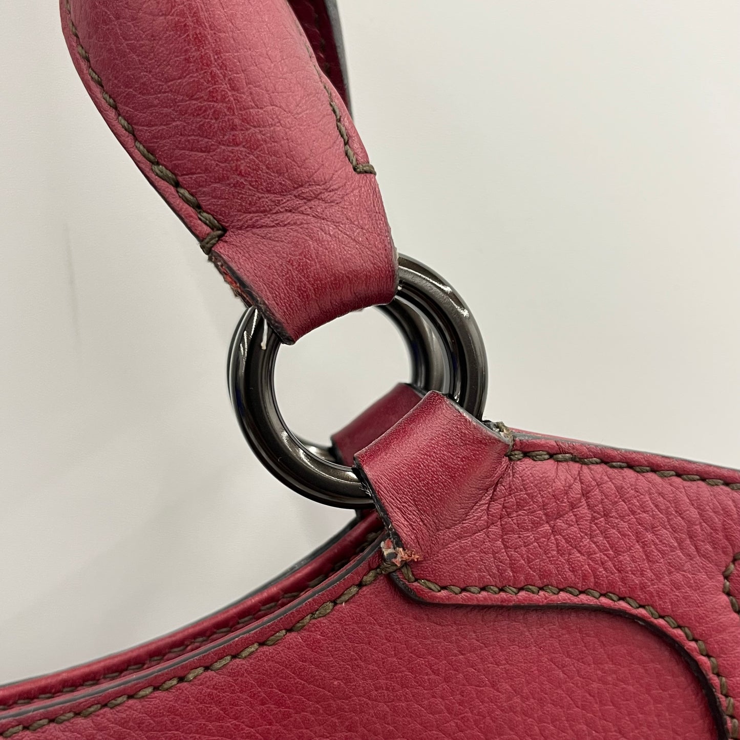 Cartier Handbag Rank (B) Burgundy Scratch