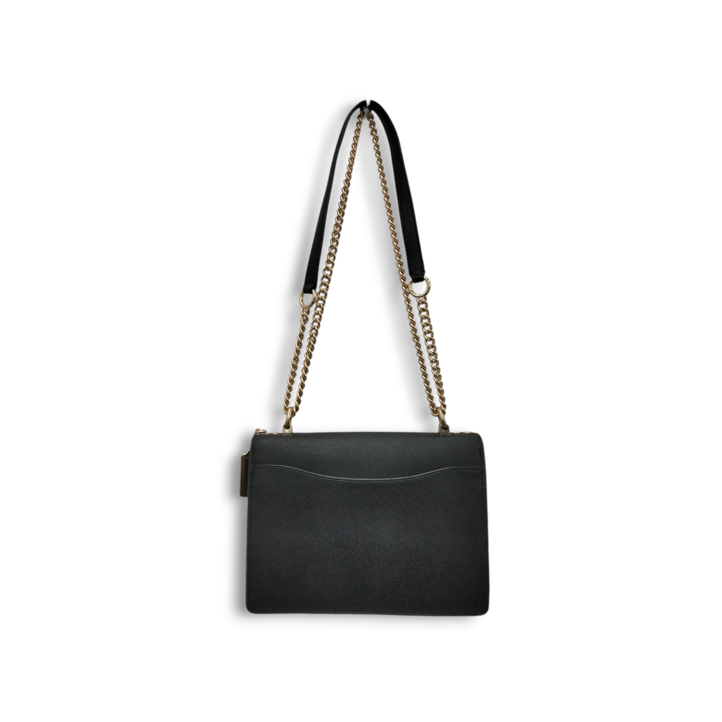 COACH Shoulder Bag 91019 Black/Brown *Stain* Rank B