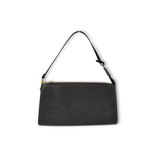 LOUIS VUITTON Semi One Shoulder Bag M52942 Black *Stain* Pochette Accessoires Rank B