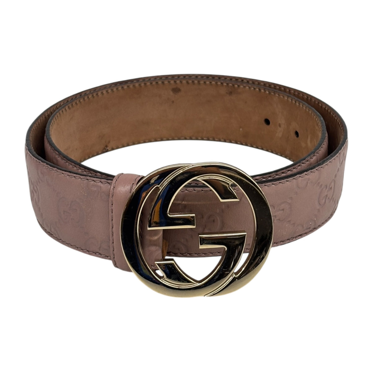 GUCCI Belt size 34 114876 480199 Pink Stain