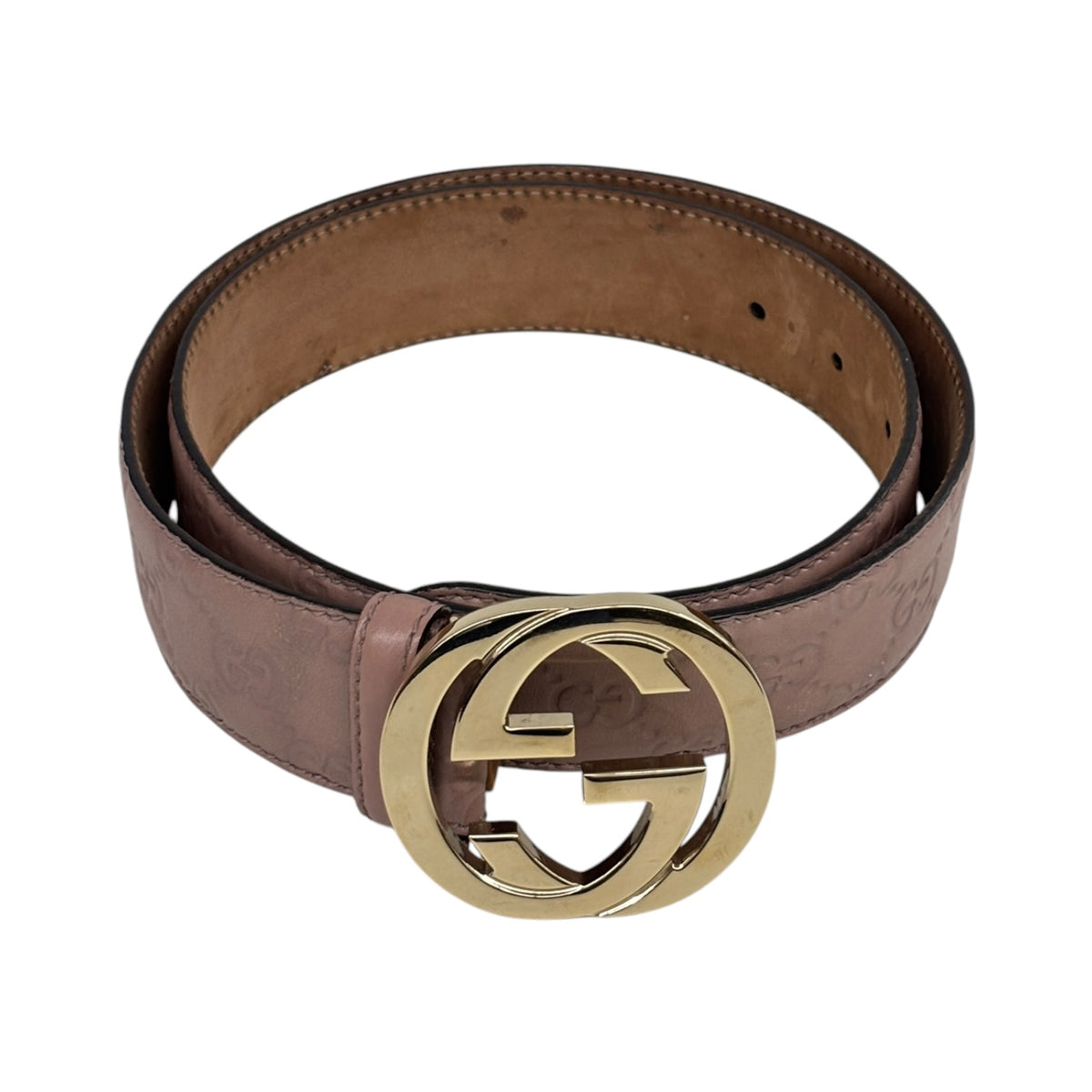 GUCCI Belt size 34 114876 480199 Pink Stain