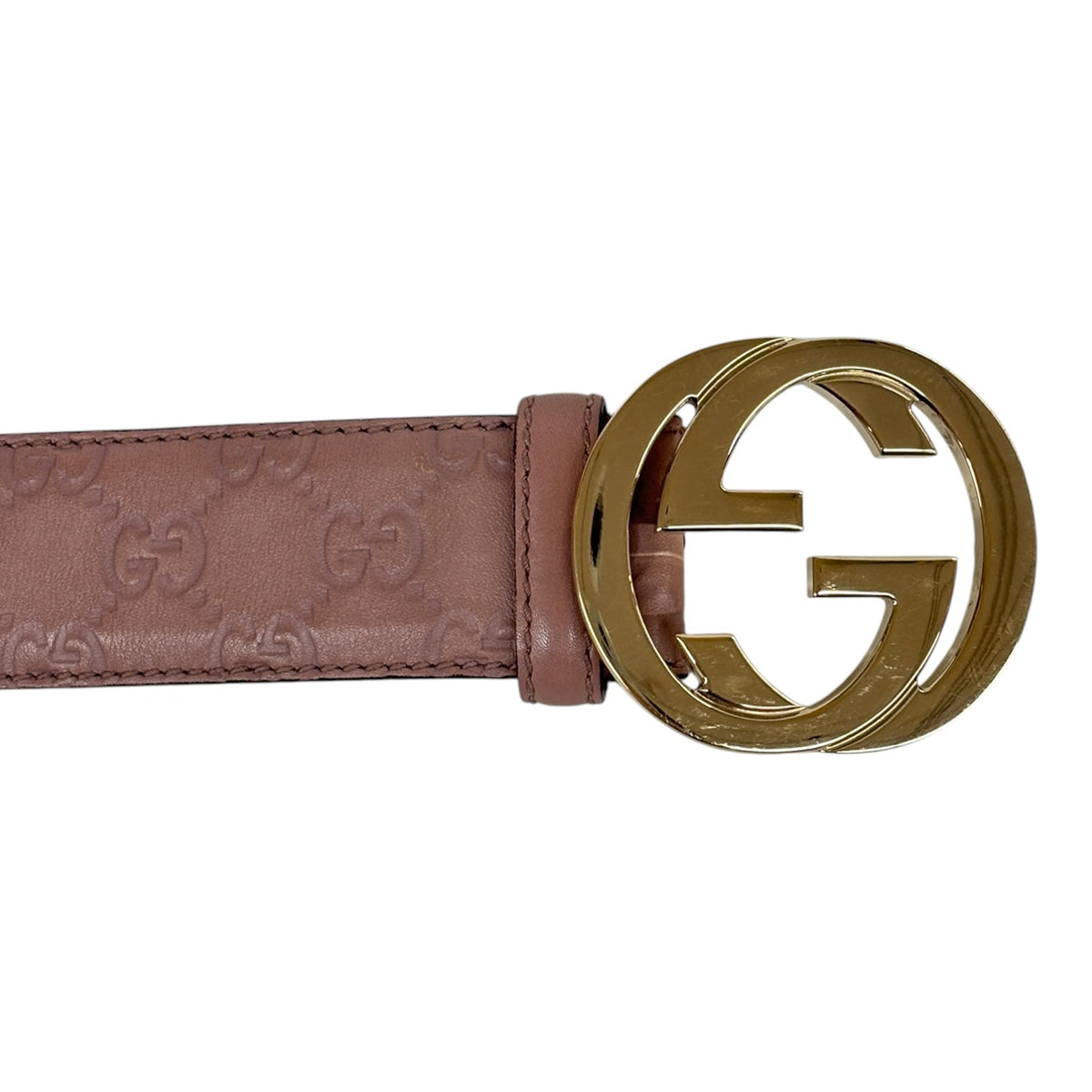 GUCCI Belt size 34 114876 480199 Pink Stain