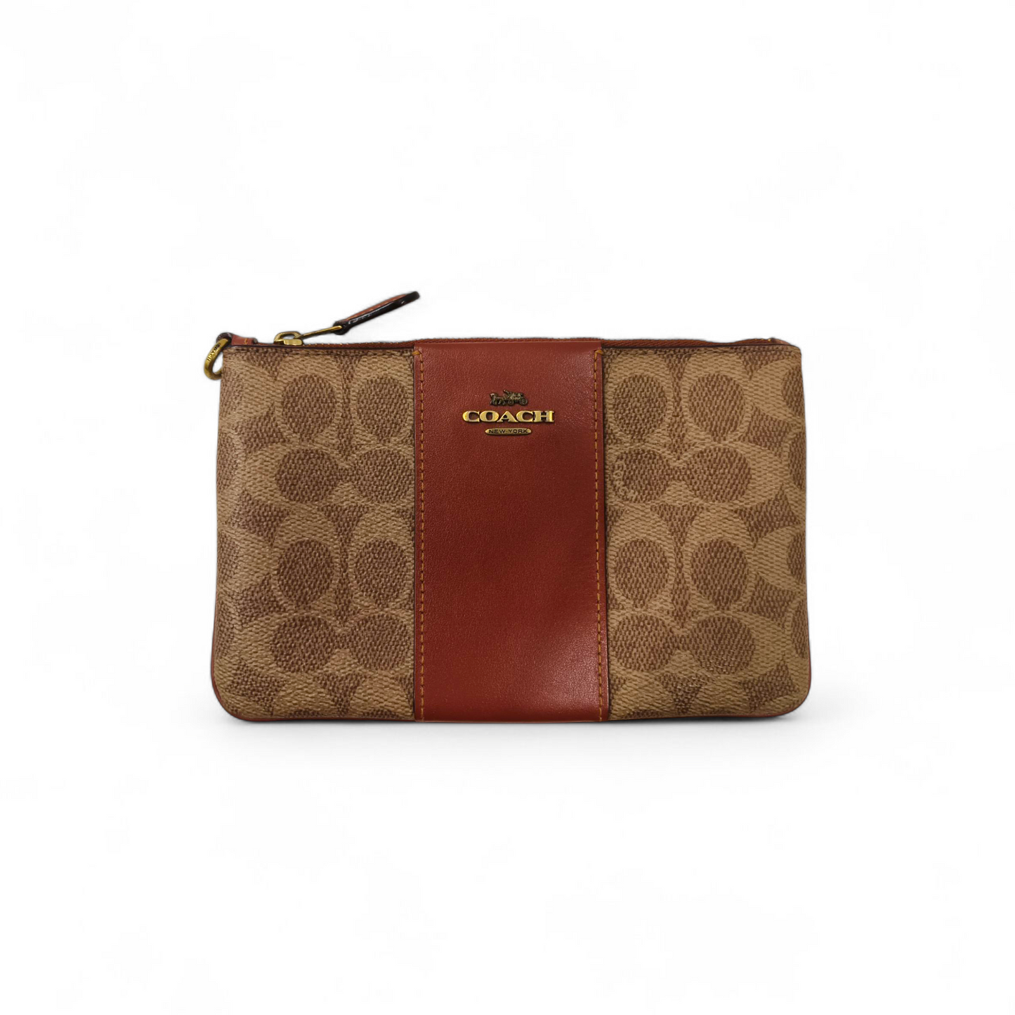 COACH Mini Pouch 32445 Brown Rank B
