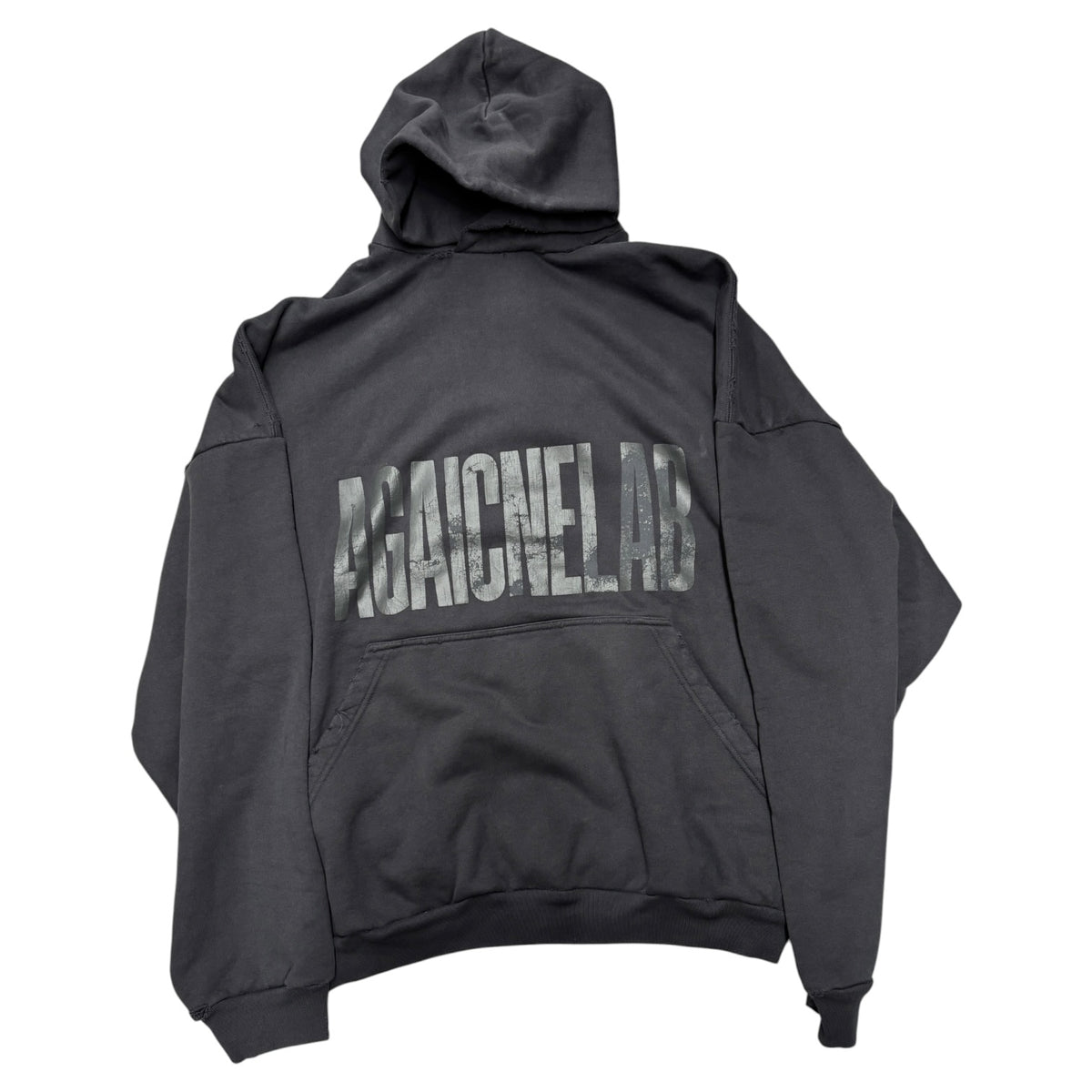 Parker BALENCIAGA Size XS Mens Black A80J 803265 Large Fit Hoodie