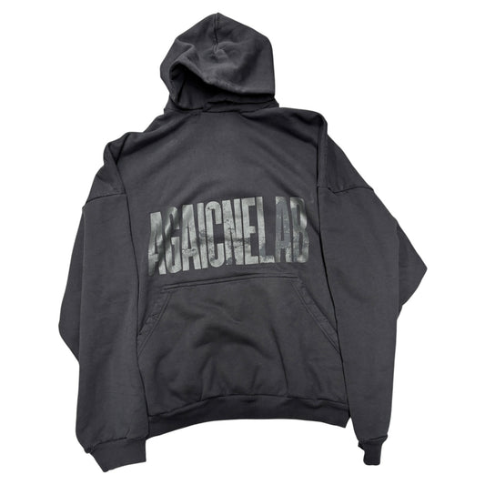 Parker BALENCIAGA Size XS Mens Black A80J 803265 Large Fit Hoodie