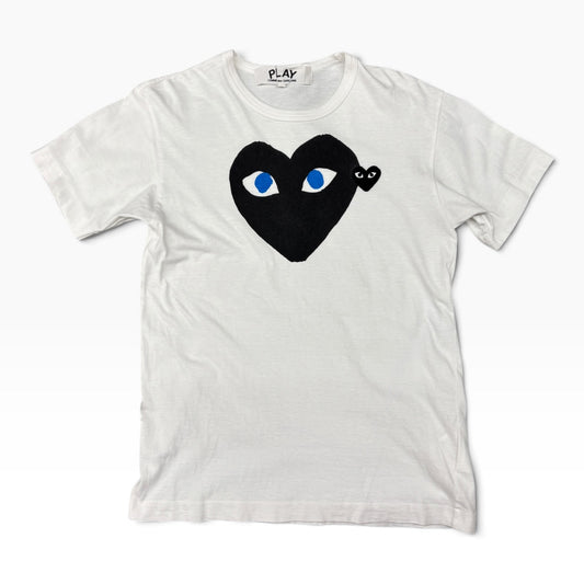 PLAY COMME des GARCONS T-Shirt Size S Lady's White AZ-T088 Rank (B)