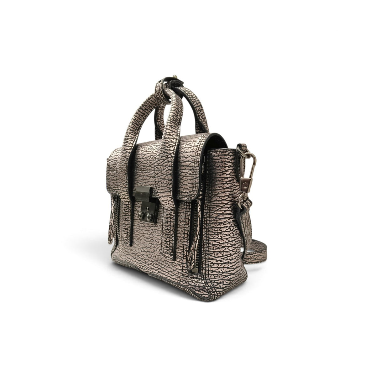 3.1 philip lim 2WAY Bag Pashli Mini Silver And Black AE16-0226MSA Rank B
