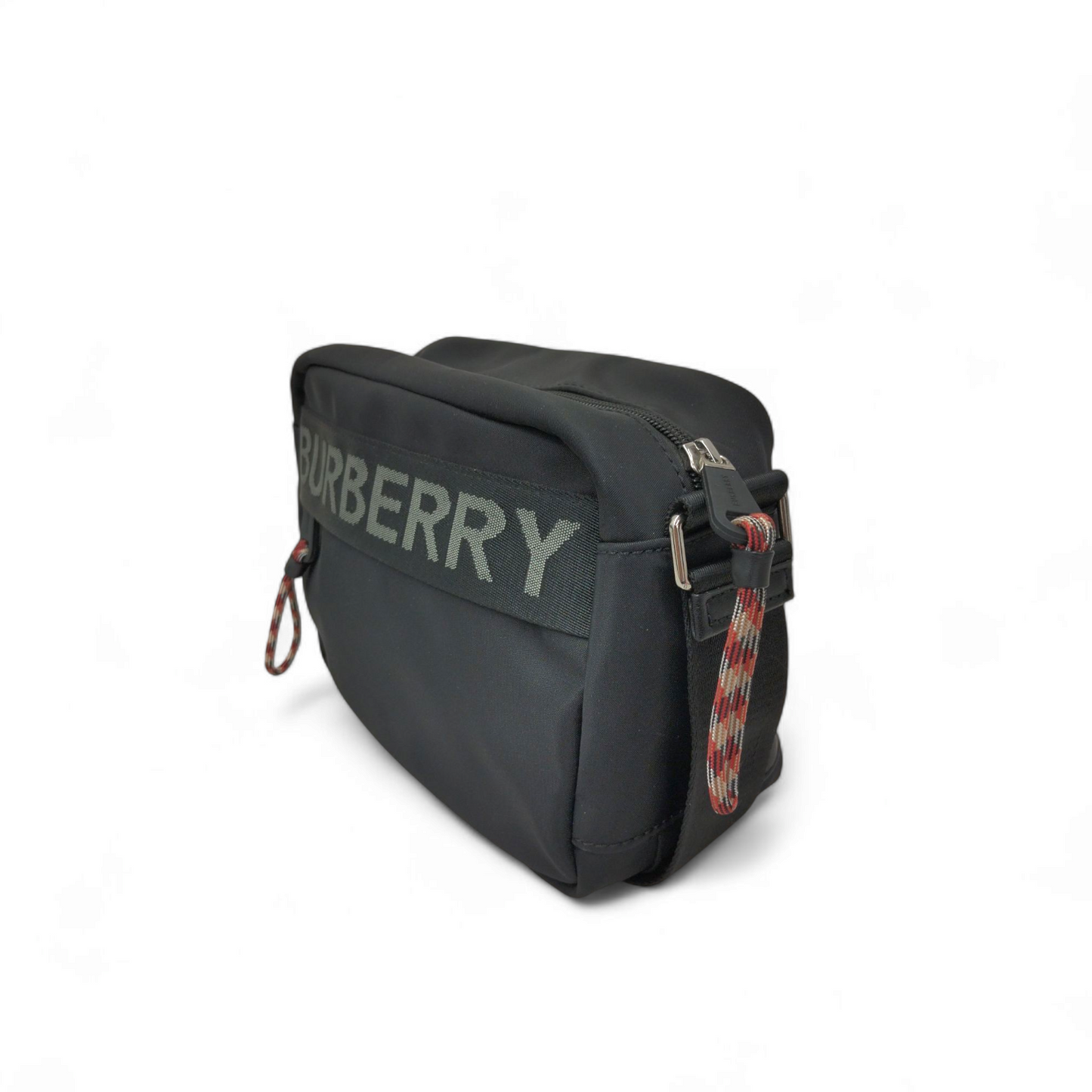 BURBERRY Nylon Shoulder Bag 4015148 Black ECONYL Rank B