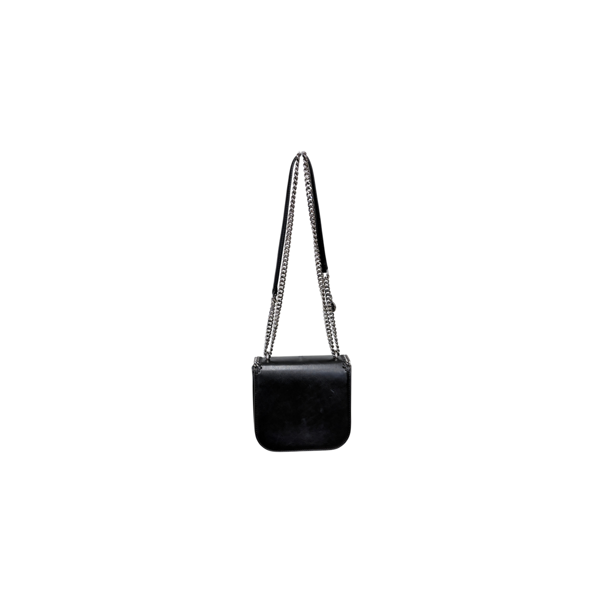 STELLA McCARTNEY Shoulder Bag Falabella Box Black/Silver Scratch 469027