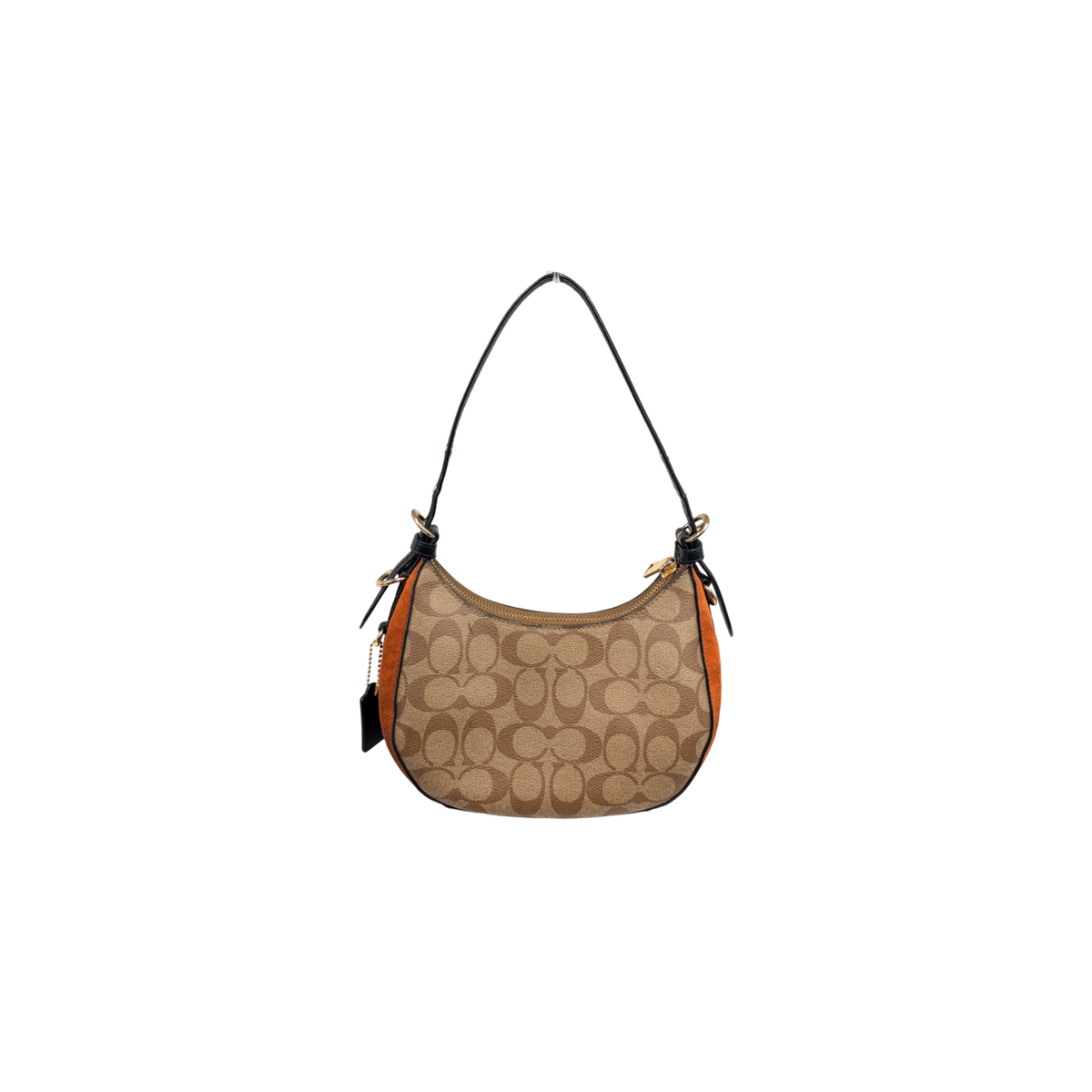 COACH Shoulder Bag C6809 Brown Kleo Hobo In Signature Canvas Rank (B)
