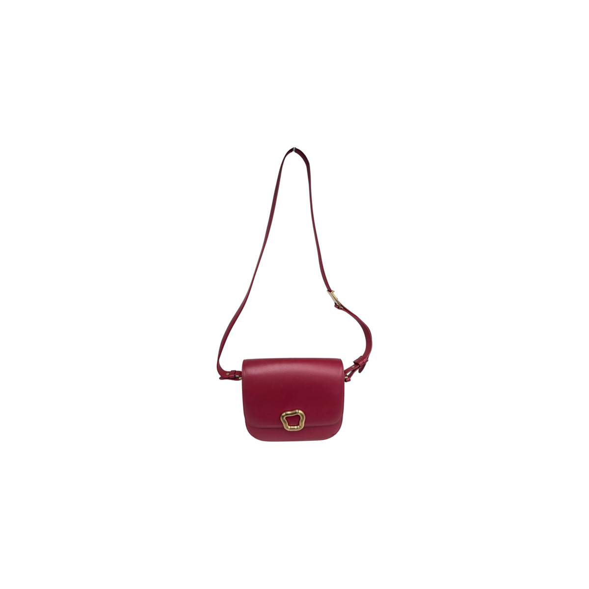 Song Mont Shoulder Bag Tofu Bag Red Rank (B) Scratch