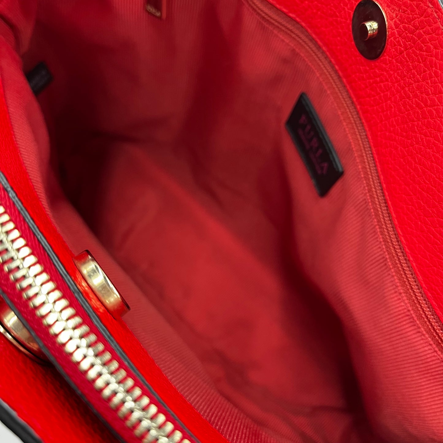 FURLA 2WAY Bag Red F7590 Rank(B)