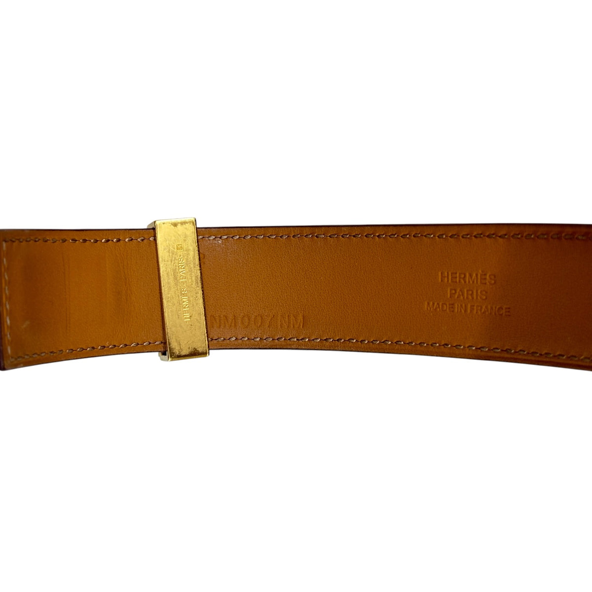 HERMES Bracelet Collier de Chien NM007NM Brown/Gold