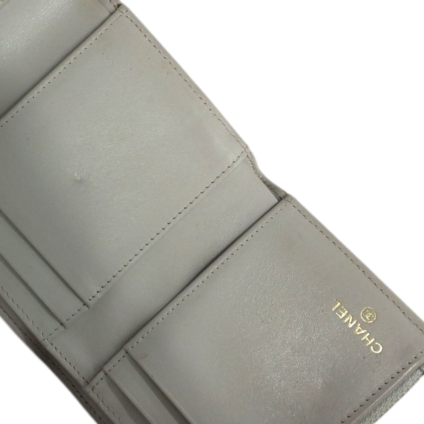 CHANEL Wallet AP1180 Light Gray Stian 31459643 Rank (C)