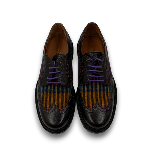 ETRO Switchching Wing Tip Shoes 41 Mens Brown