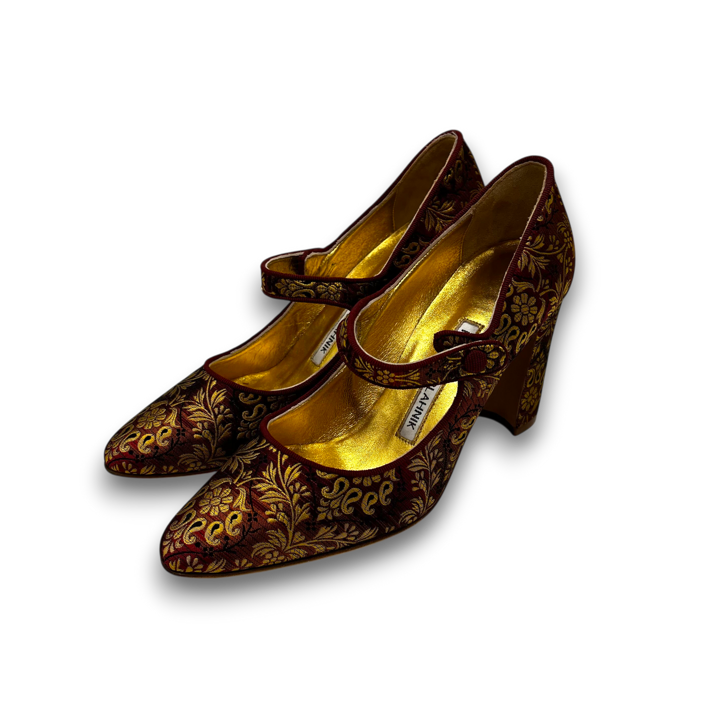 Manolo Blahnik Pumps 35 Lady's Gold Rank(A)