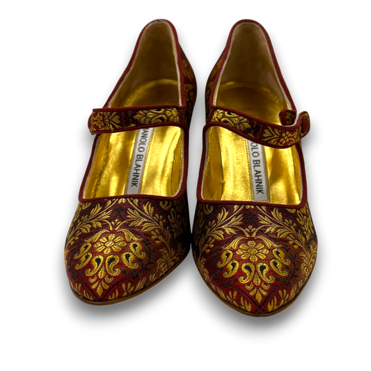 Manolo Blahnik Pumps 35 Lady's Gold Rank(A)