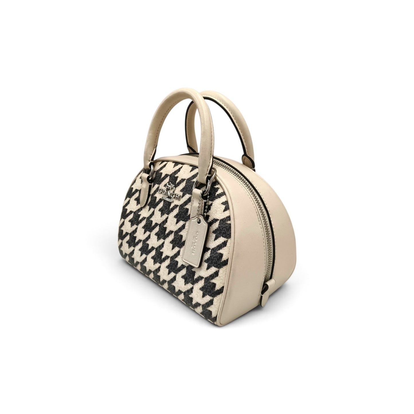 COACH 2WAY Bag CJ628 Beige And Black Rank B
