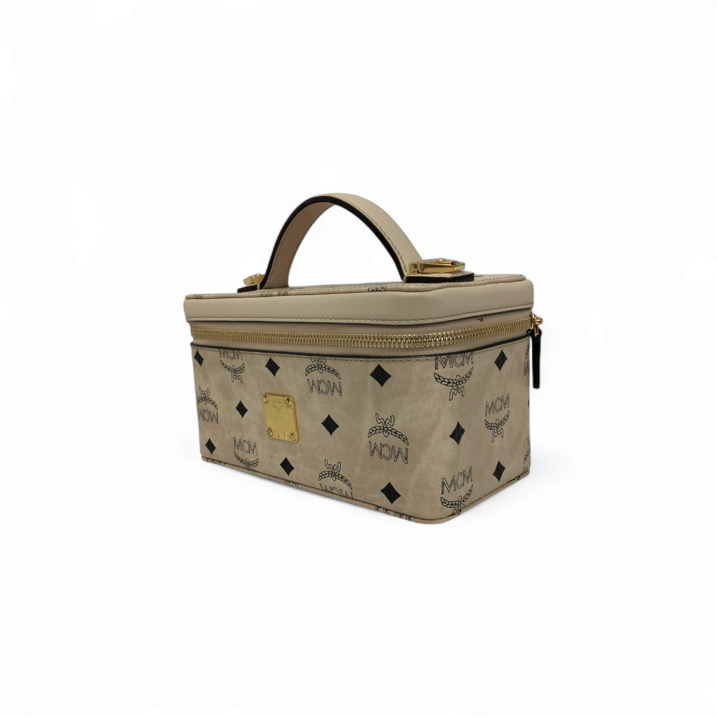 MCM 2WAY Bag Ivory *Stain* MYZ8AVI01 Rank B