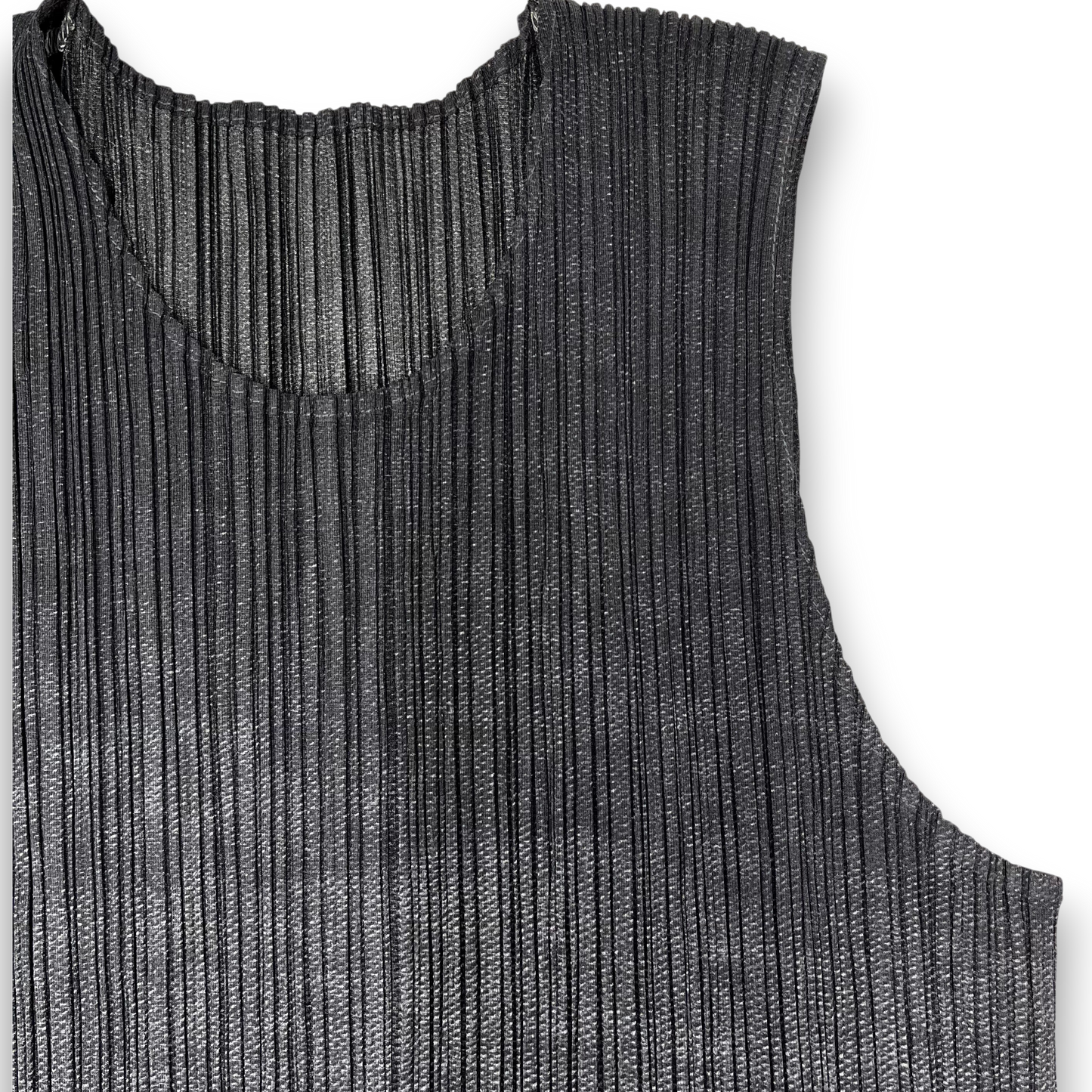 PLEATS PLEASE Tank Top 3 Lady's Black/Gray/Purple Rank(B) PP78-JK761
