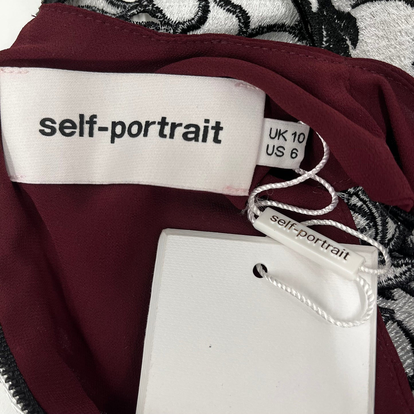 SELF PORTRAIT Dress 10 Lady's Black And White Rank(B)