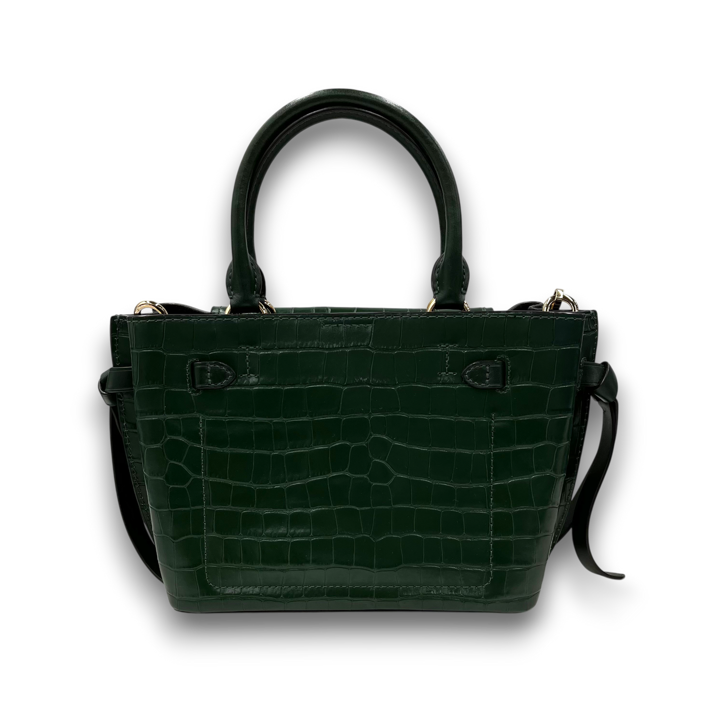 MICHAEL KORS 2WAY Bag 30F1G9HS1E Rank(A) Green Hamilton Legacy Small Crocodile Embossed Leather