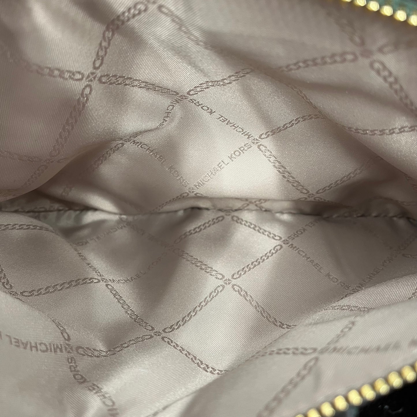 MICHAEL KORS 2WAY Bag 30F1G9HS1E Rank(A) Green Hamilton Legacy Small Crocodile Embossed Leather