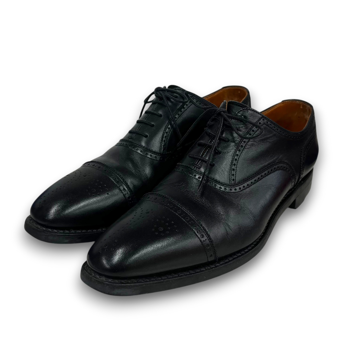 SCOTCH GRAIN Straight Tip Shoes SIZE 25cm Mens Black Rank(AB)