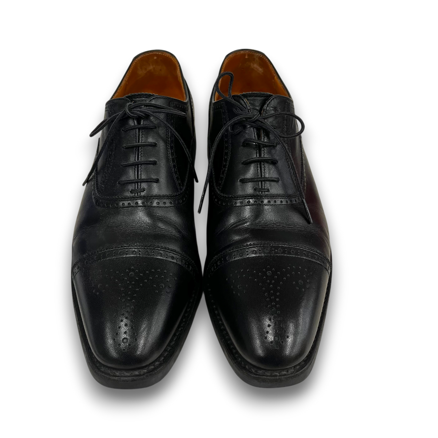 SCOTCH GRAIN Straight Tip Shoes SIZE 25cm Mens Black Rank(AB)