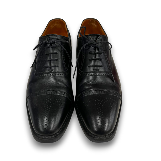 SCOTCH GRAIN Straight Tip Shoes SIZE 25cm Mens Black Rank(AB)