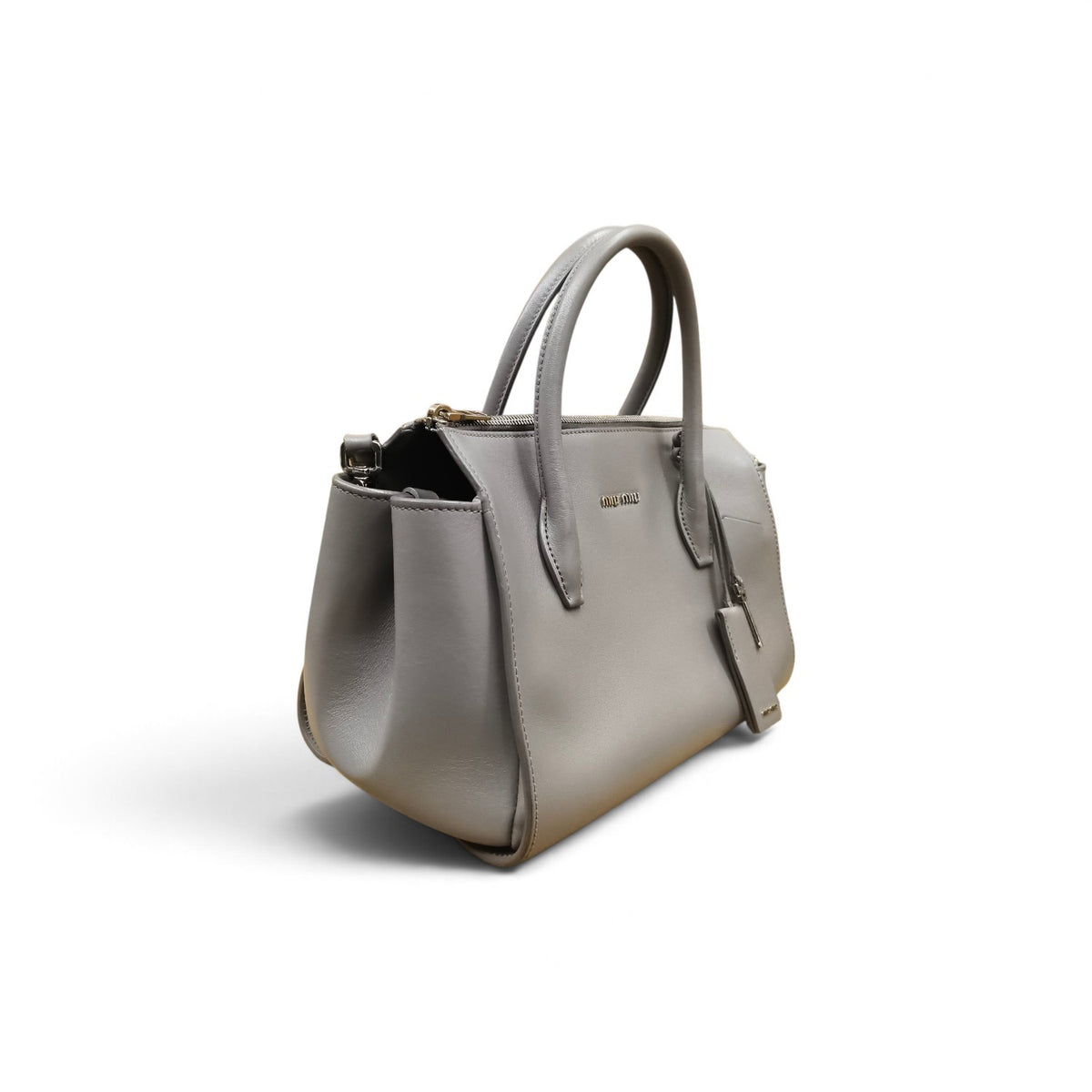 MIU MIU 2WAY Bag 5BB003 Gray *Scratch/Damage* 53 Rank B